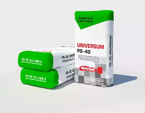 PS-40 UNIVERSUM Быстротвердеющая безусадочная армированная сухая смесь наливного типа PS-40 UNIVERSUM Быстротвердеющая безусадочная армированная сухая смесь наливного типа
